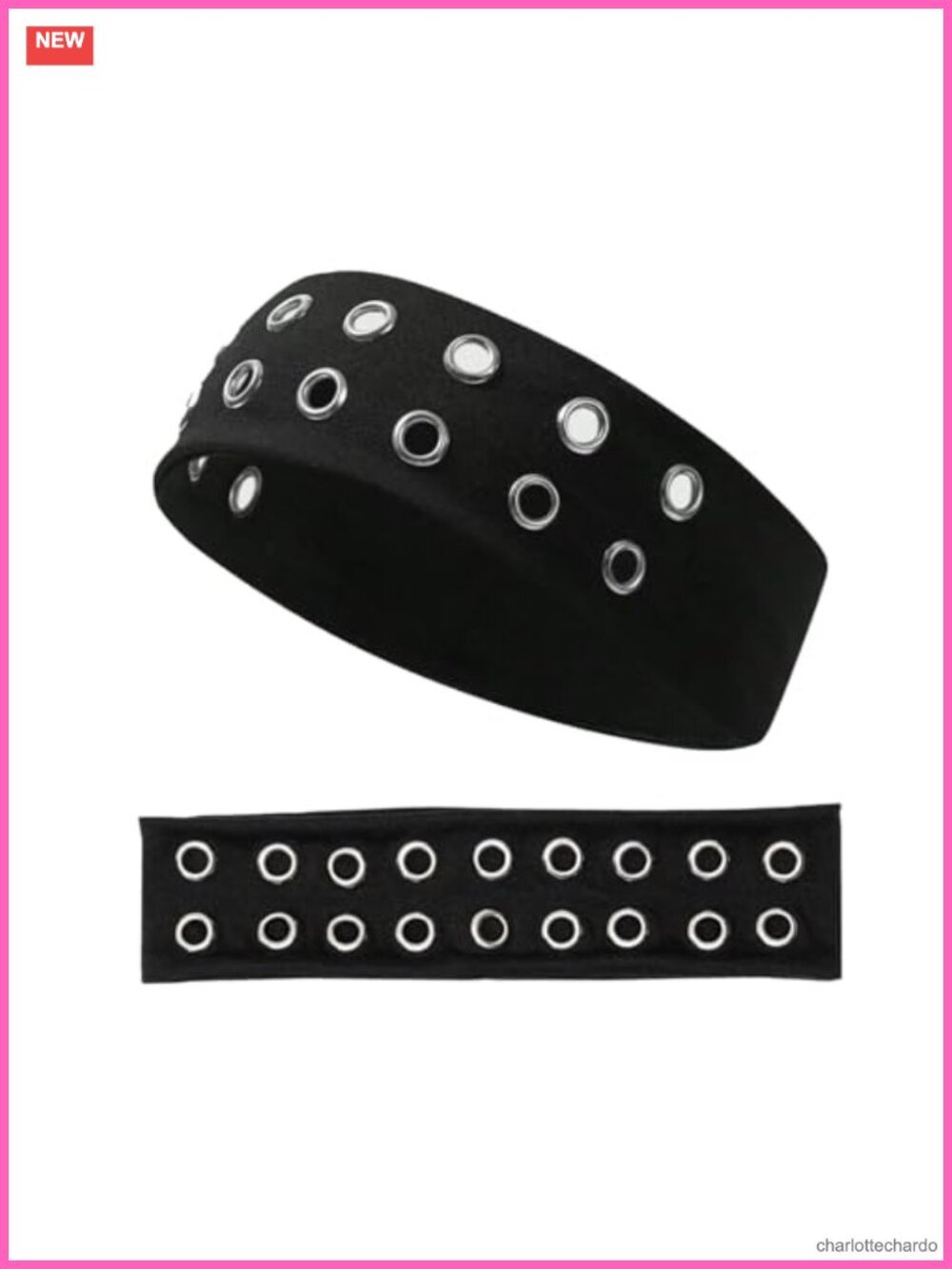 Grommet Headband Hollow Eyelets Elastic Cotton Hairband